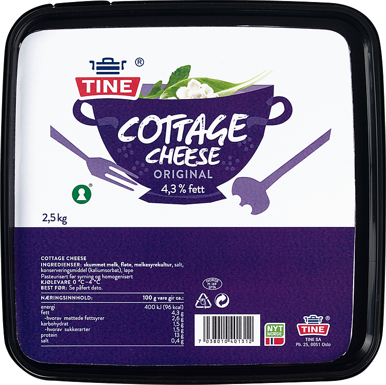 COTTAGE CHEESE 2,5KG TINE
