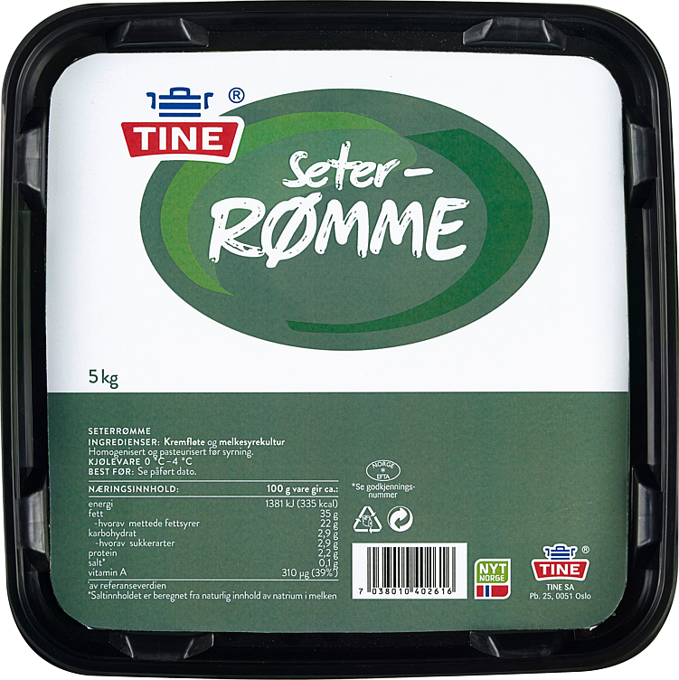 SETERRØMME 5KG TINE