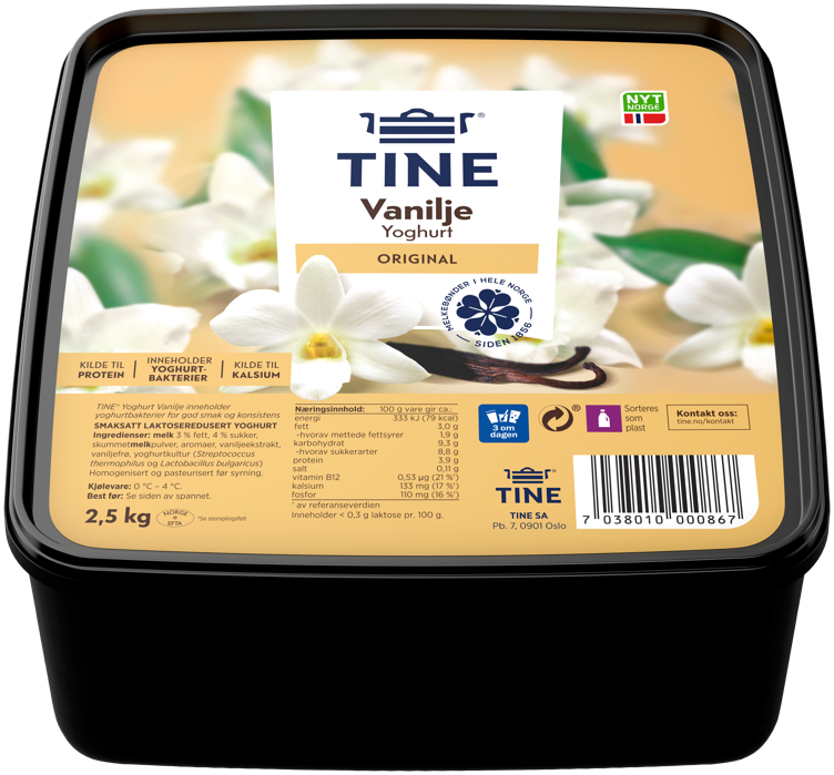 YOGHURT VANILJE 2.5KG TINE