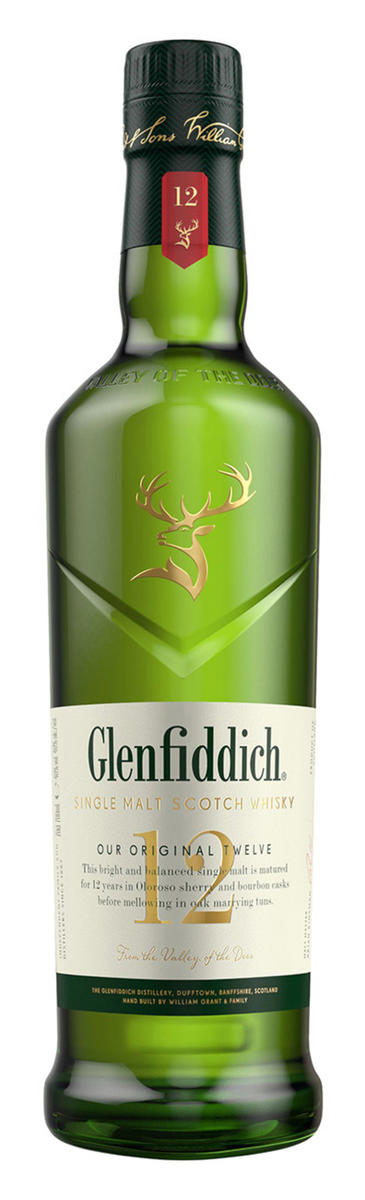GLENFIDDICH SINGLE MALT 12 Y.O.  40%  70CL