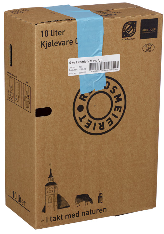 ØKO LETTMJØLK 0,7% FETT BIB