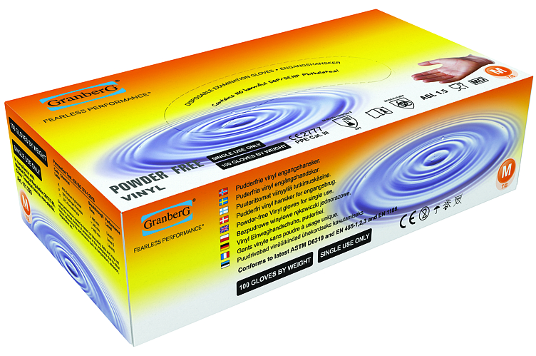 DISPOSABLE GLOVE PFE VINYL XL CLEAR   100PCS