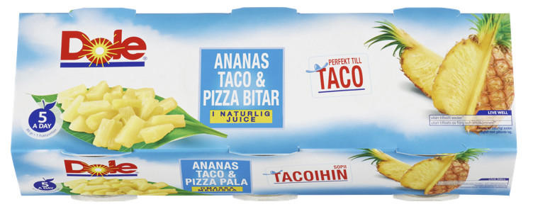 ANANAS TACO/PIZZACUT 3 X 227 G DOLE