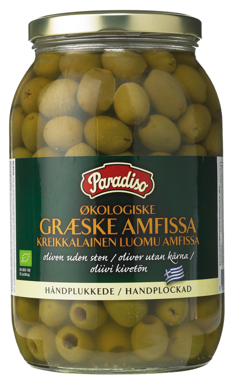 OLIVEN GRØNNE ØKOLOGISKE U.STEIN 2X1,85KG PARADI