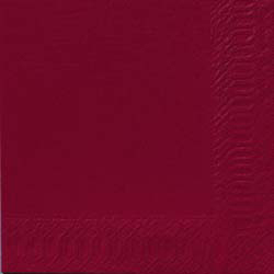 NAPKIN 40CM 3L WINERED  125PCS