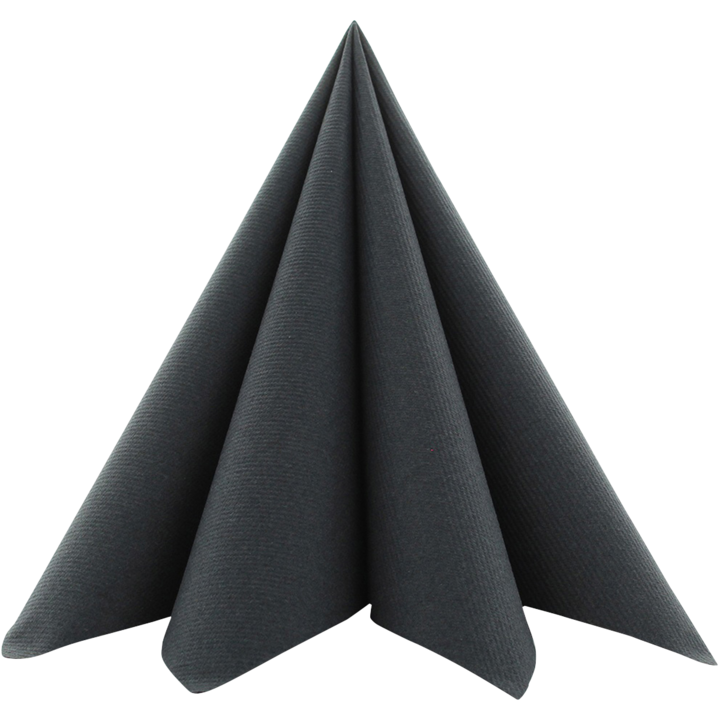 SERVIETT AIRLAID SORT 40X40CM 600PK