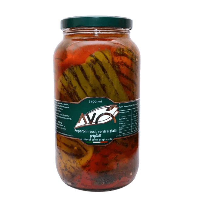 PAPRIKA GRILLET I OLJE 3,1L GLASS ANTICA
