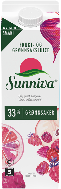 SUNNIVA FRUKT GR.JUICE RØD 1L TINE