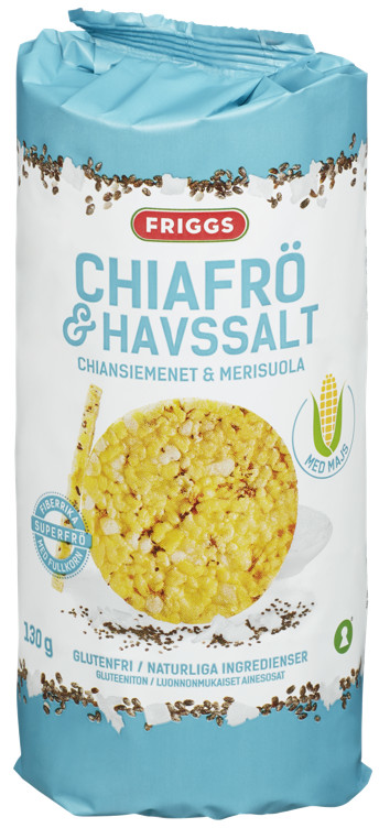 FRIGGS MAISKAKER CHIA/HAVSALT 130G