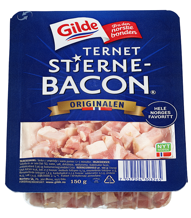 STJERNEBACON TERNINGER 150G