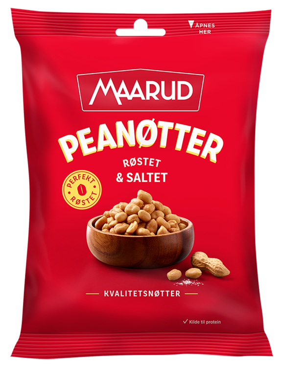PEANØTTER 300G RØSTET&SALTET MAARUD