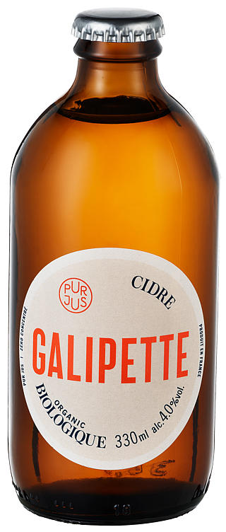 GALIPETTE CIDRE BIO, 4% 33CL FLASKE