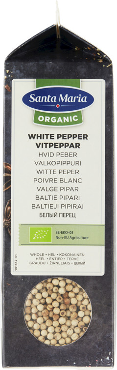 HVIT PEPPER HEL ØKOLOGISK 540G SANTA MARIA