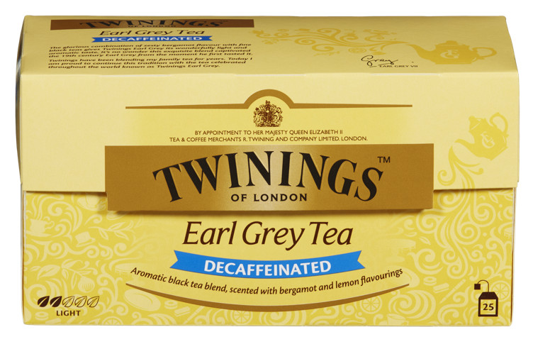 EARL GREY KOFFEINFRI 25BG TWININGS