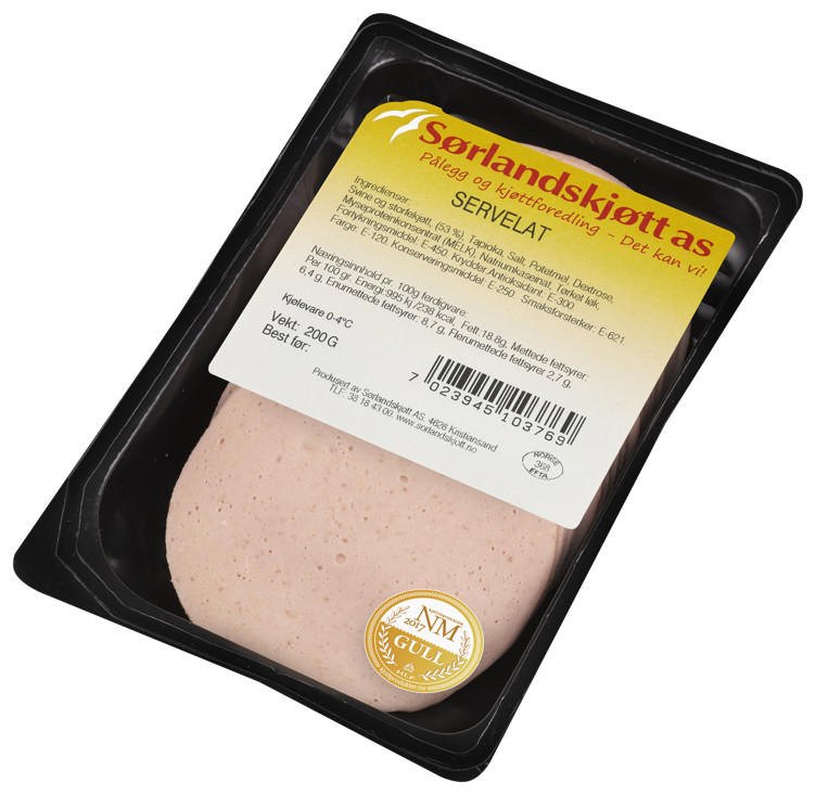 SERVELAT 200G F SØRLANDSKJØTT
