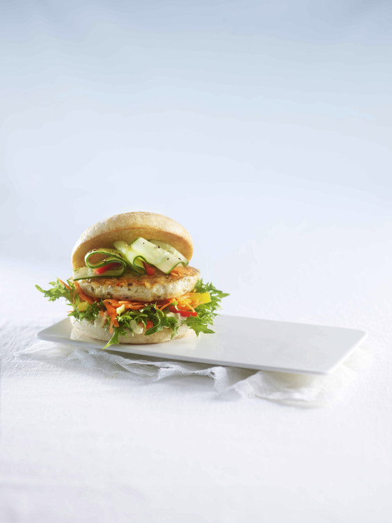 FISH BURGER WITH TEAR AND RAMSON 120G   2KG