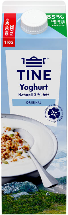 YOGHURT NATURELL 1KG TINE