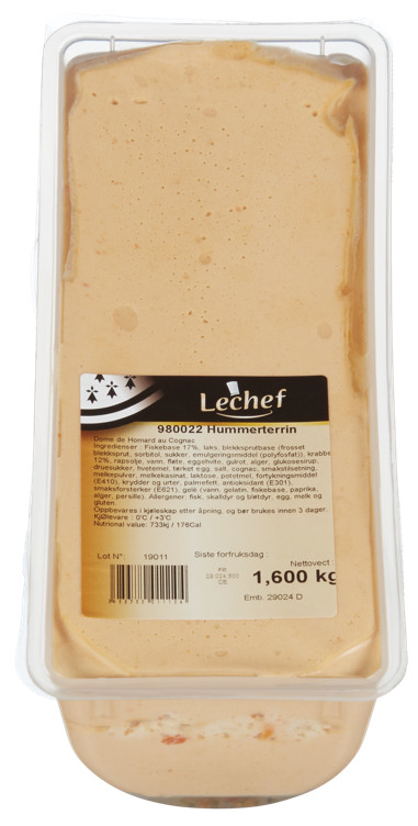 HUMMERTERRIN M/COGNAC 1.6KG LECHEF