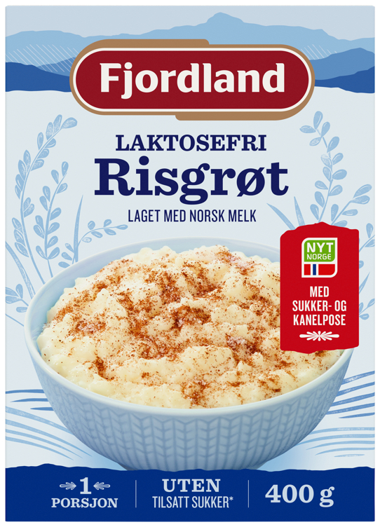 LAKTOSEFRI RISGRØT MED SUKKER OG KANELPOSE 400G