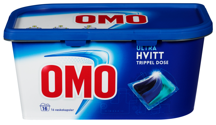 OMO ULTRA HVITT TRIPPEL DOSE 16PCS