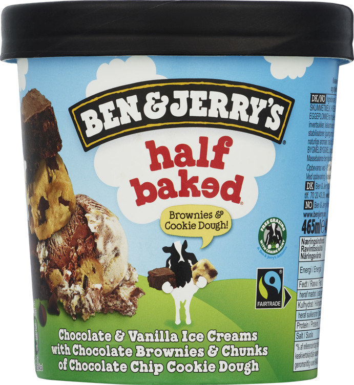 BEN & JERRY'S HALF BAKED ISKREM 465ML