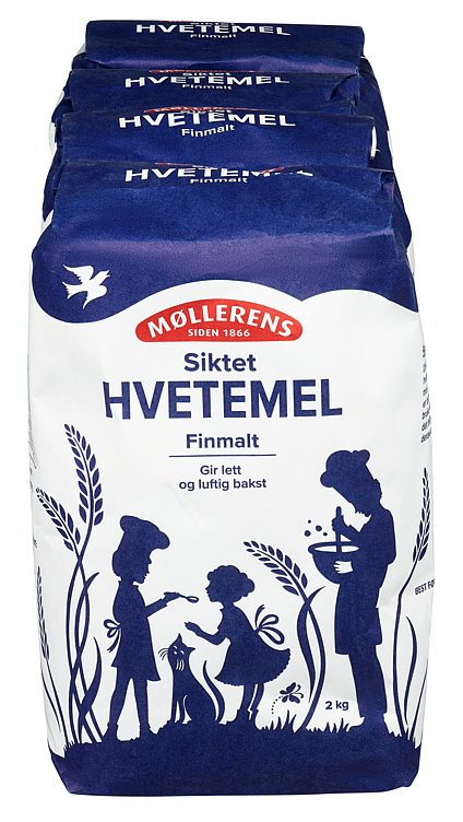 SIKTET HVETEMEL FINMALT, 2 KG 4X2KG MØLLERENS