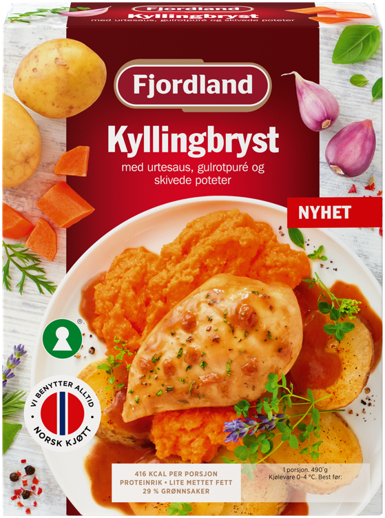 KYLLINGBRYST MED URTESAUS 490G FJORDLAND