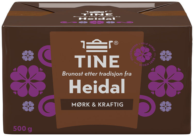 BRUNOST ETTER OPPSKRIFT FRA HEIDAL 500G TINE