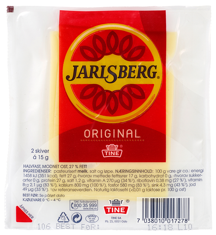 JARLSBERG KUVERT 100X2X15G TINE