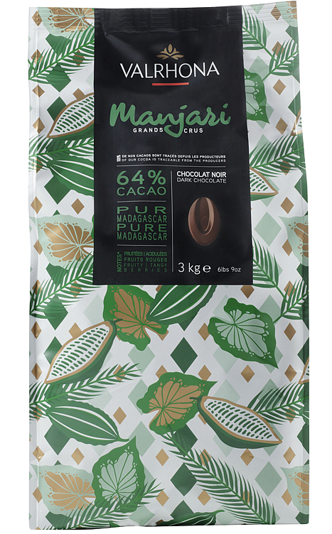 SJOKOLADE MØRK 64% "MANJARI 3KG VALRHONA
