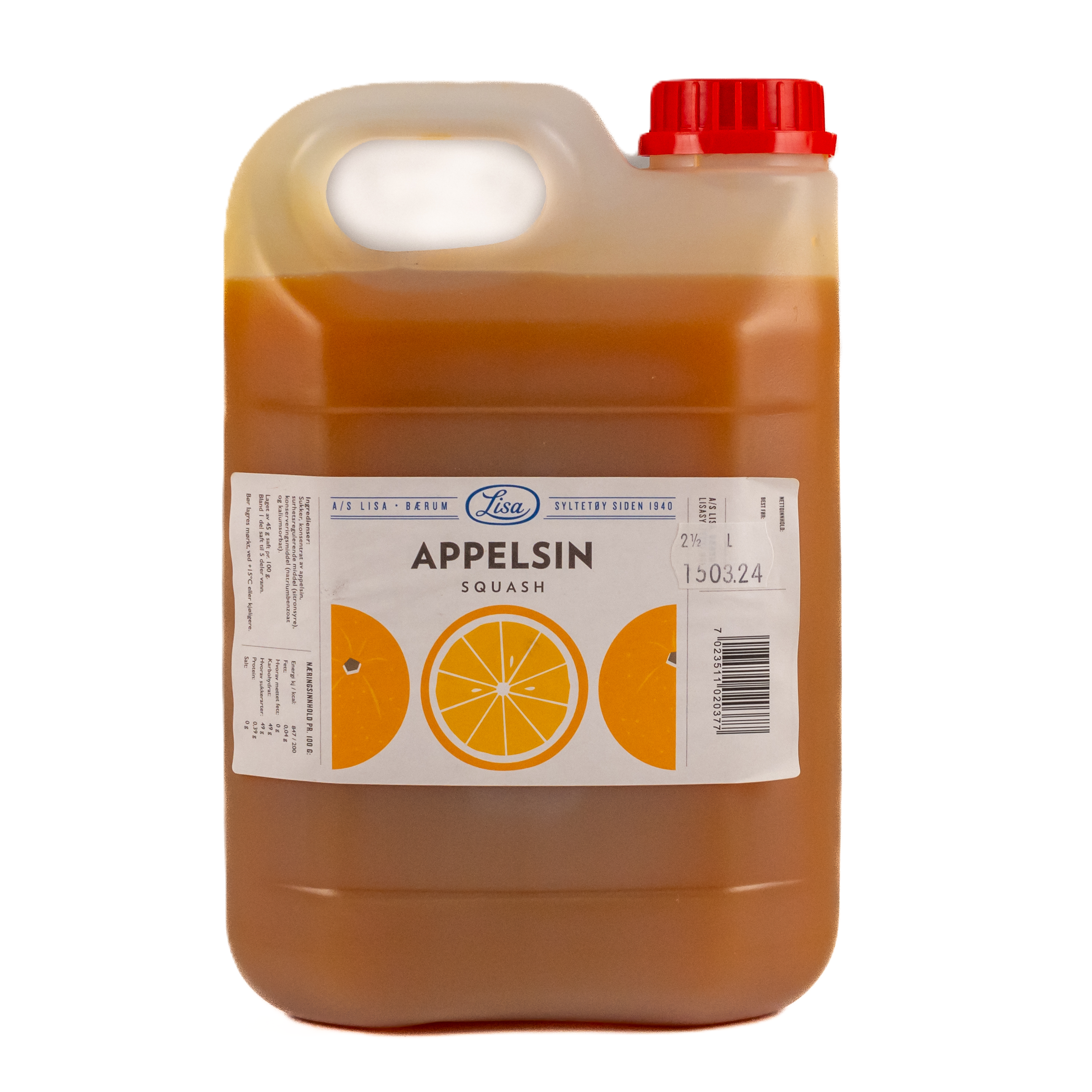 APPELSINSQUASH SAFT LISA 2,5 L