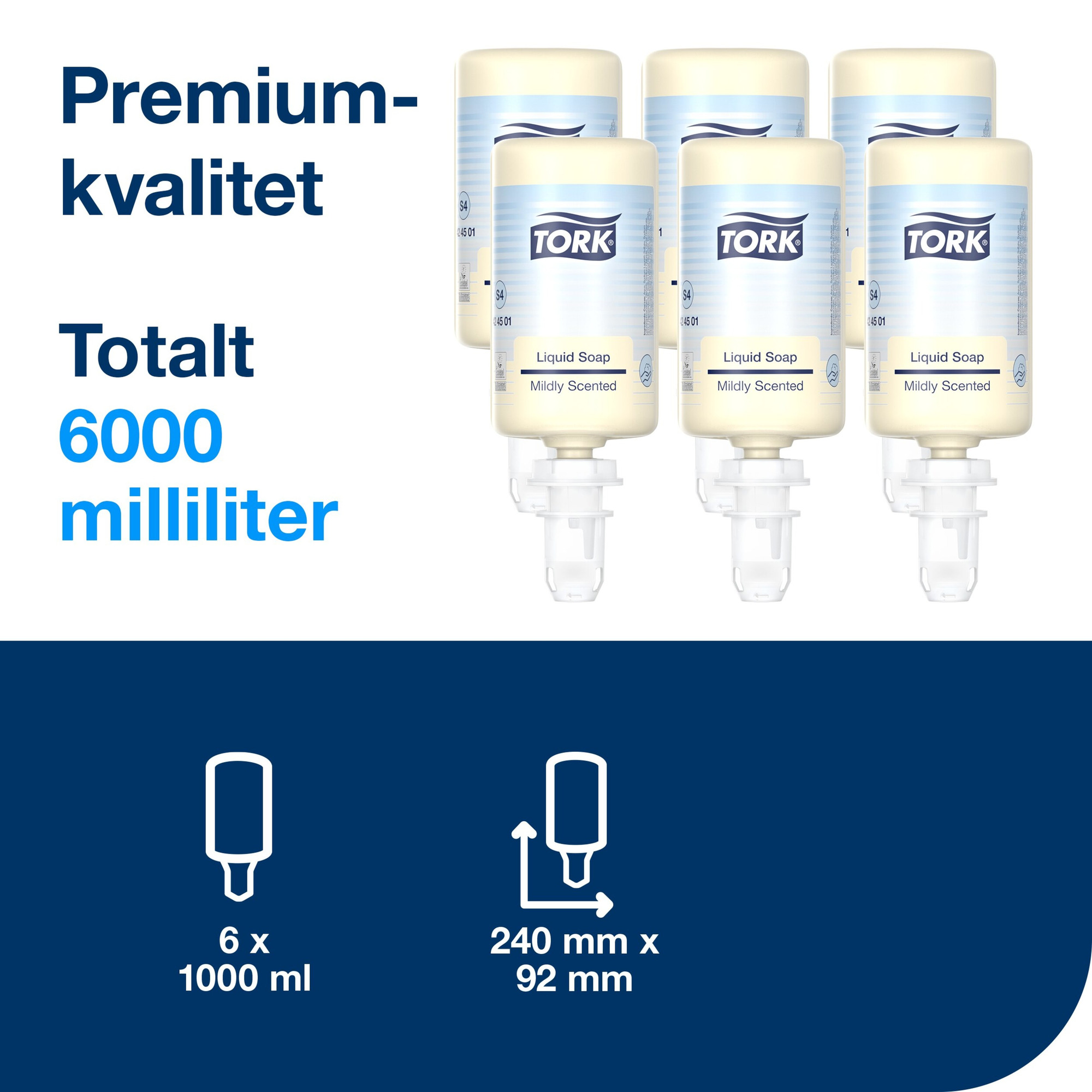 TORK MILD FLYTENDE SÅPE 1000ML S4
