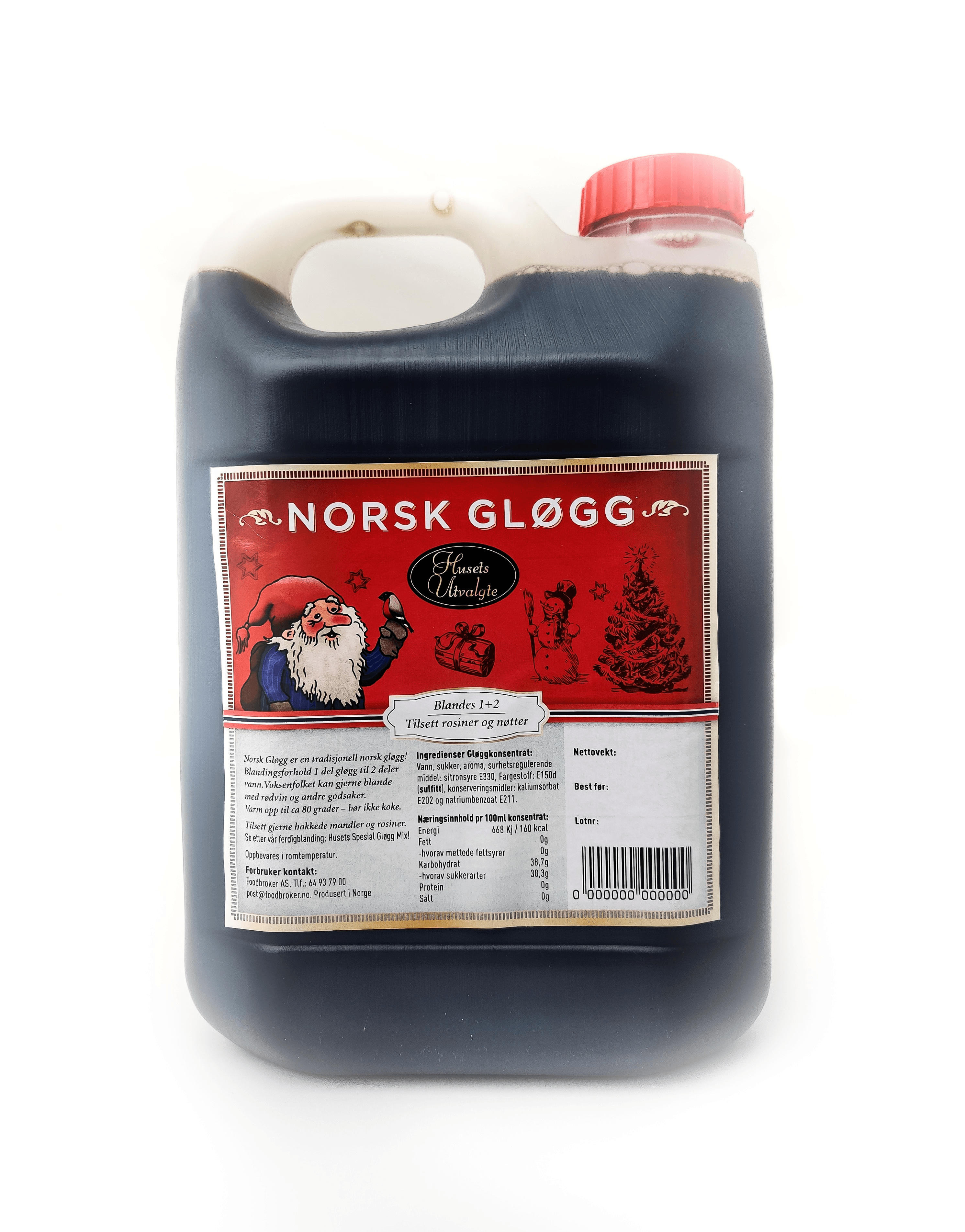 NORSK GLØGG KONSENTRAT 2,5L HUSETS UTVALGTE