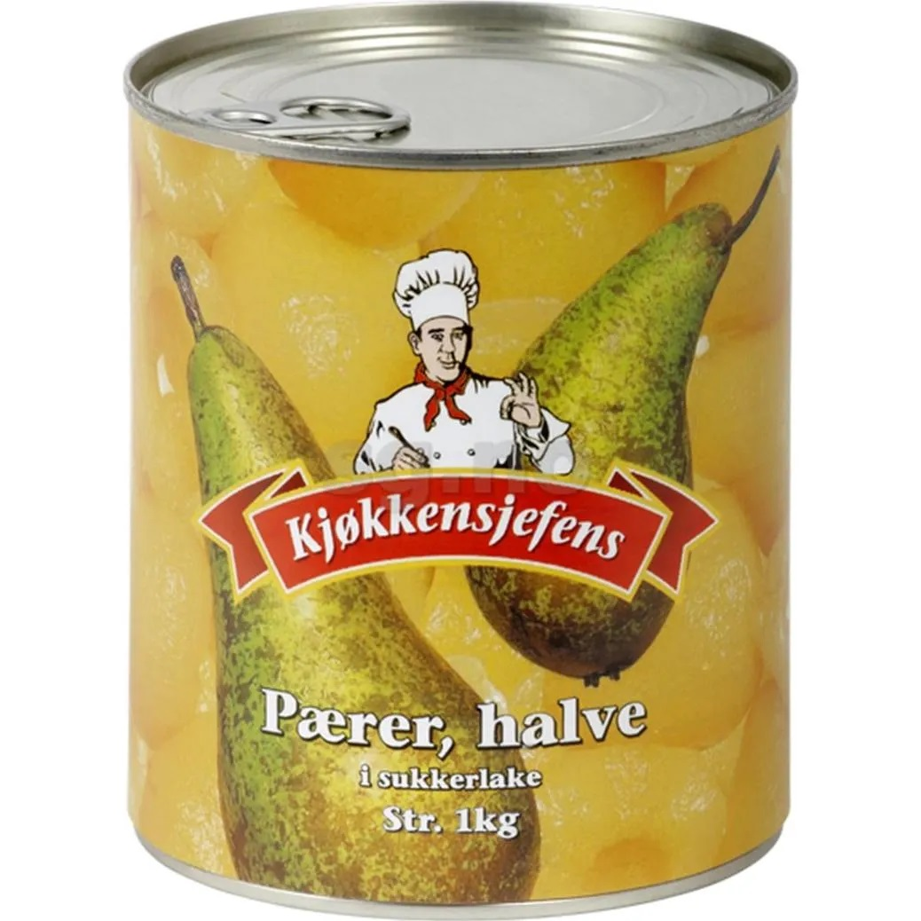 PÆRER, HALVE I SUKKERLAKE 820G KJØKKENSJEFENS