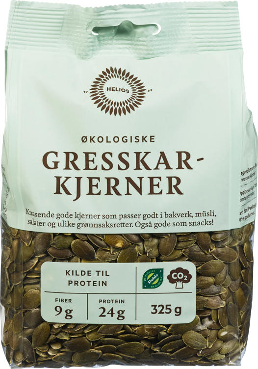 HELIOS GRESSKARKJERNER 325G ØKOLOGISK
