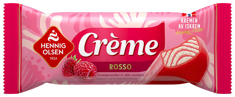 CRÈME ROSSO FLØTEIS OG SORBET