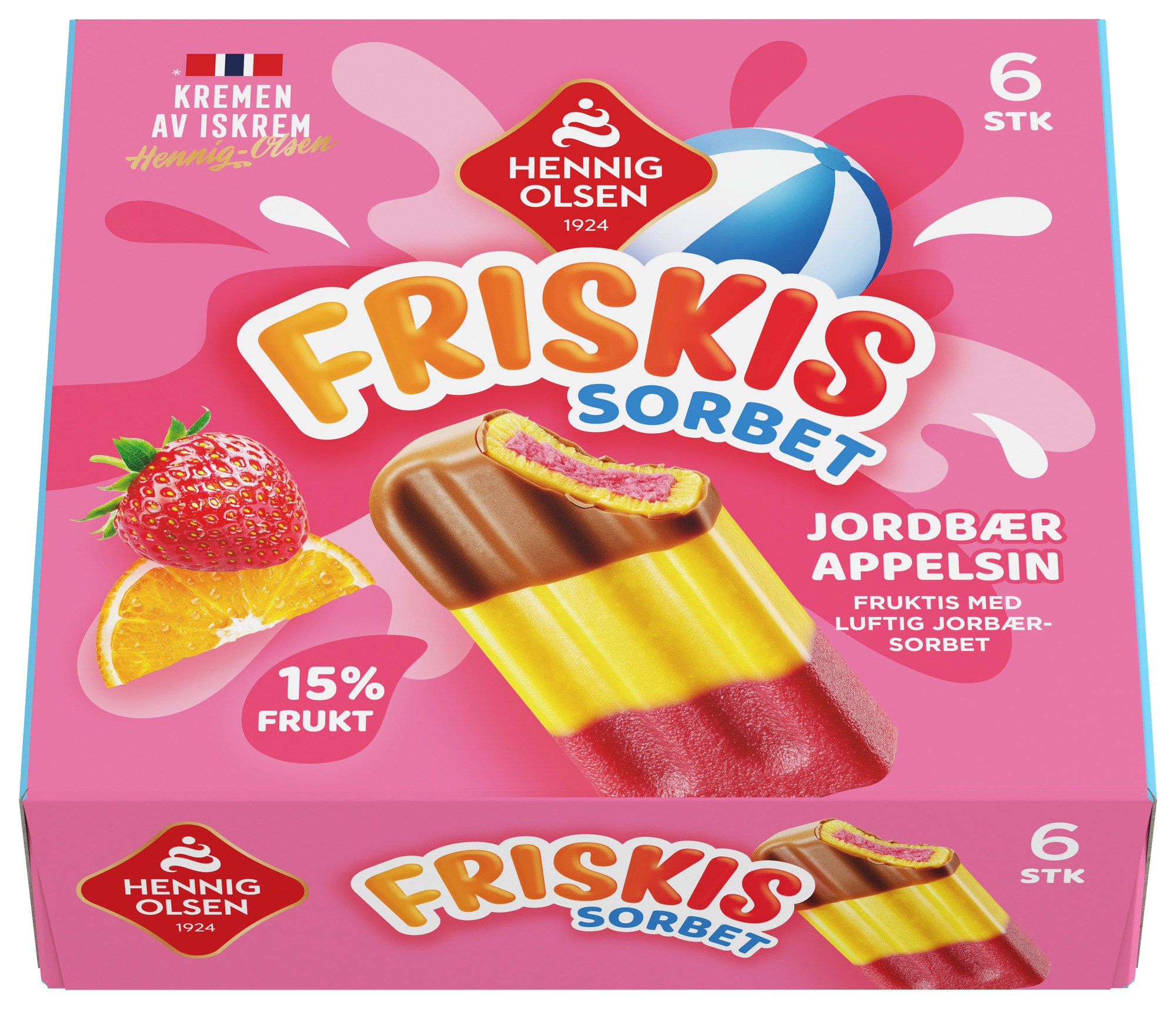 FRISKIS SORBET 6STK FRUKTIS OG SORBET