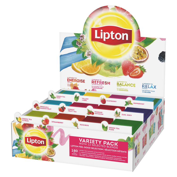 LIPTON VARIETY PACK 285G 12X15PS