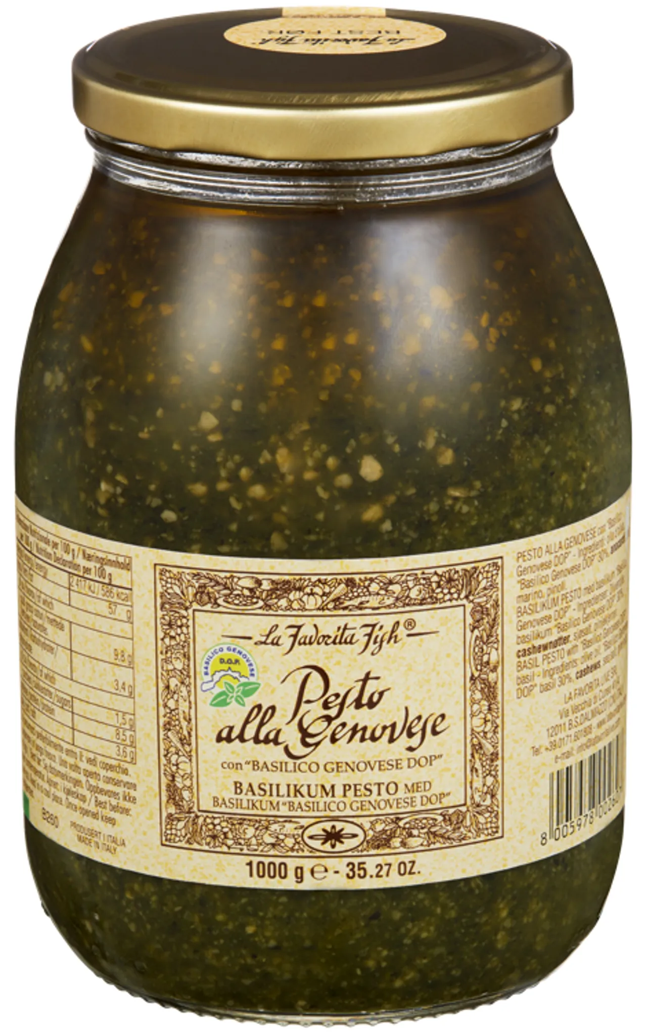 PESTO GENOVESE LA FAVORITA 1KG