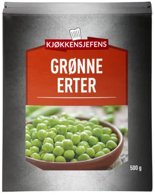 Erter Grønne 500g Kjøkkensjefens