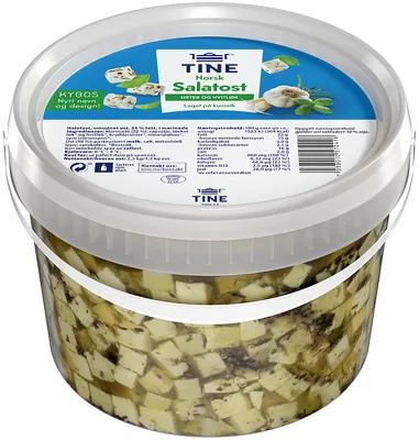 Kybos Fetaost Hv.Løk/Urter 2,5kg Tine