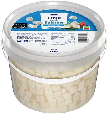 Kybos Naturell Salatost I Lake 2.5kg Tine