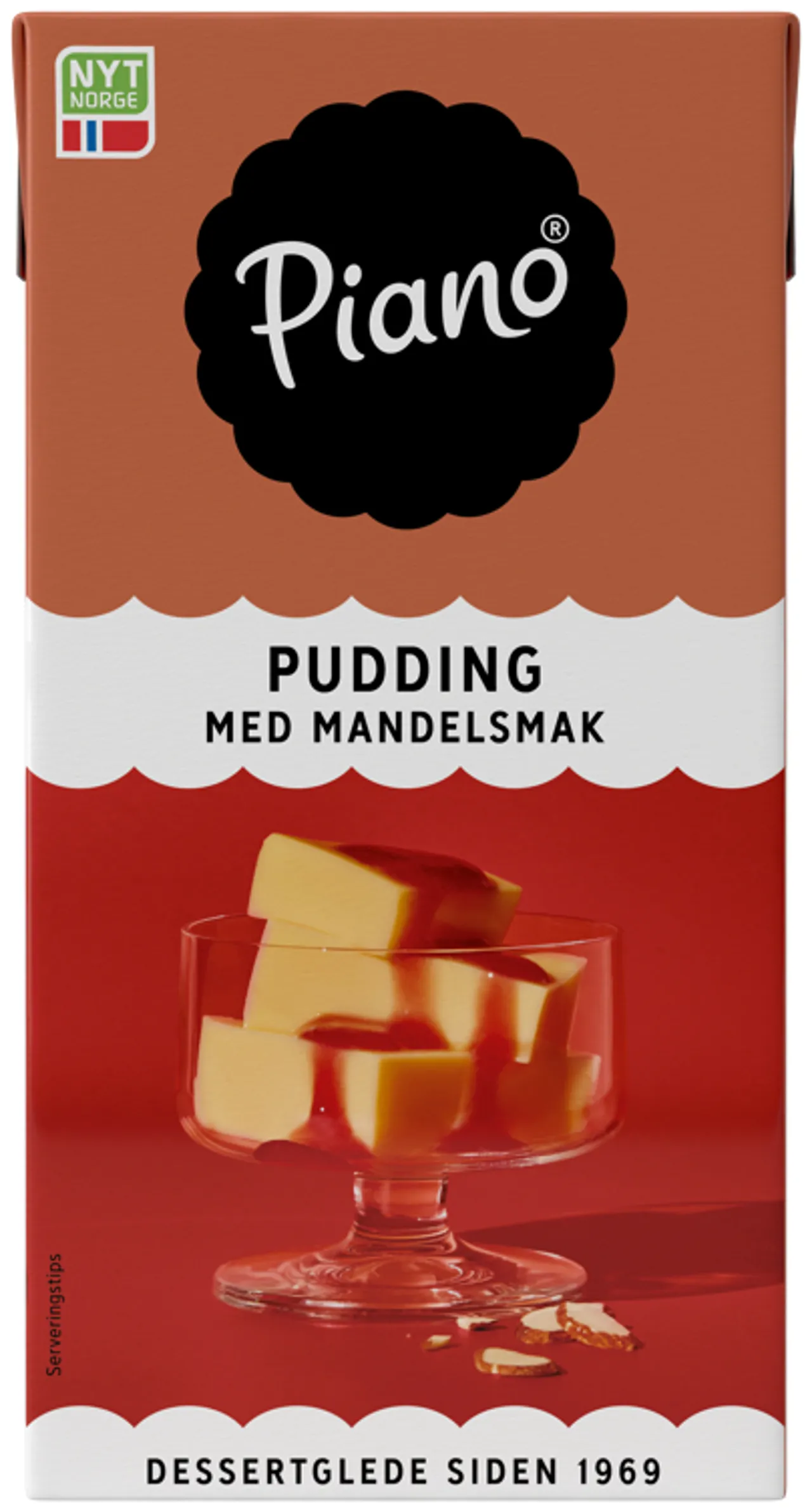 PIANO PUDDING M/MANDELSMAK 1/2L TINE