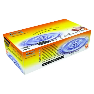 ENGANGSHANSKER VINYL/PVC, PUDDERFRI KLAR FARGE STR M ENGANGSHANSKER VINYL/PVC, PUDDERFRI KLAR FARGE STR M