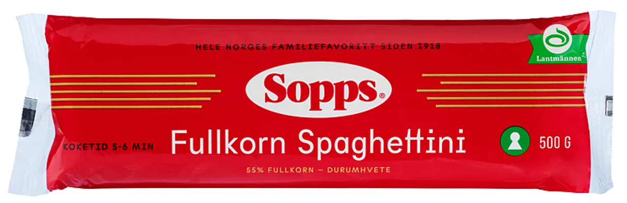 Sopps Spaghettini Fullkorn 500g