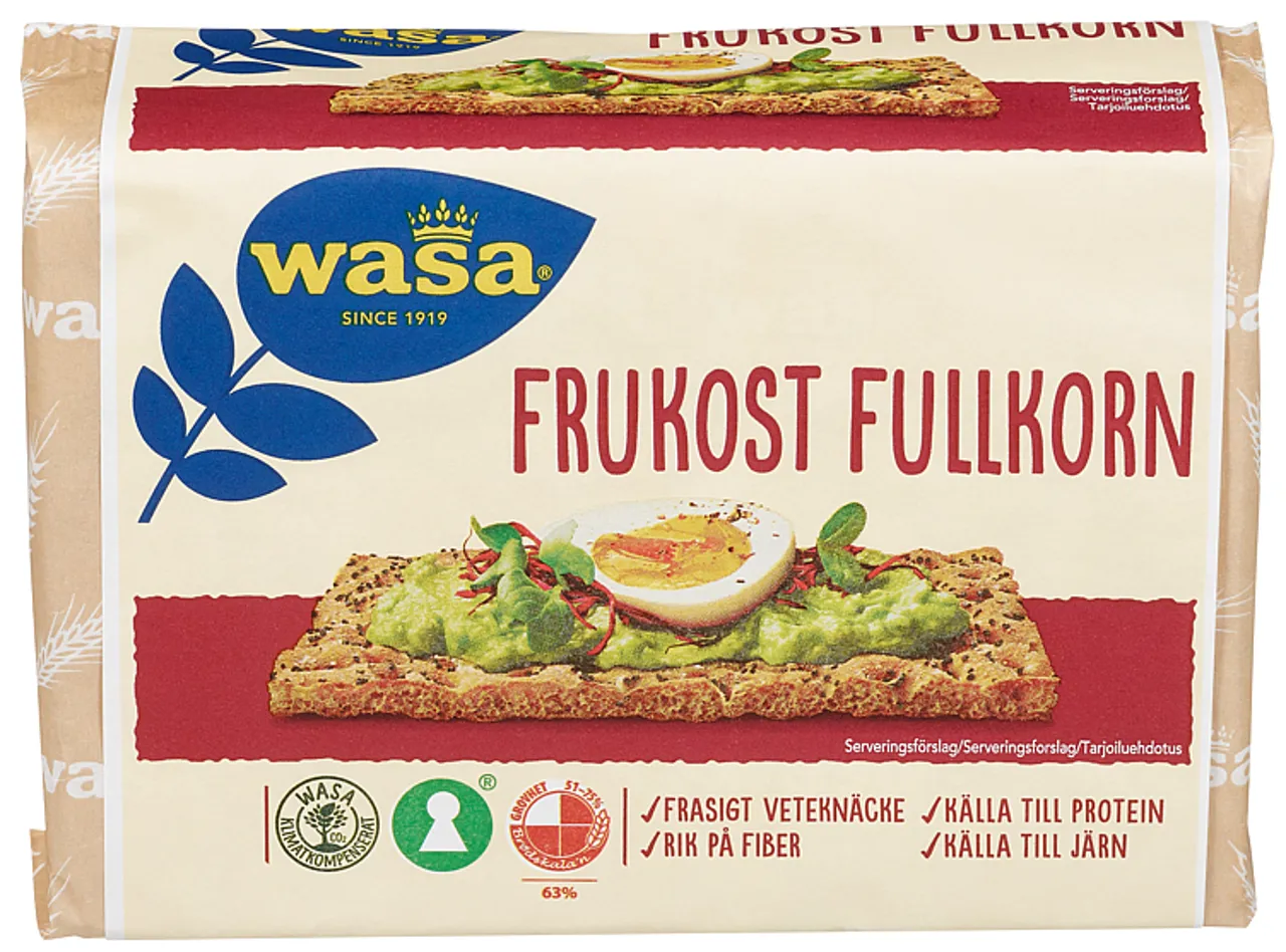 WASA KNEKKEBRØD FRUKOST FULLKORN 320G