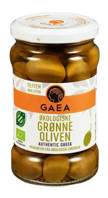 Gaea Økologiske Grønne Oliven 8x300g