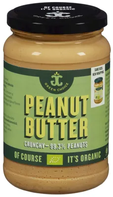 GREEN CHOICE PEANØTTSMØR CRUNCHY 340G GREEN CHOICE PEANØTTSMØR CRUNCHY 340G