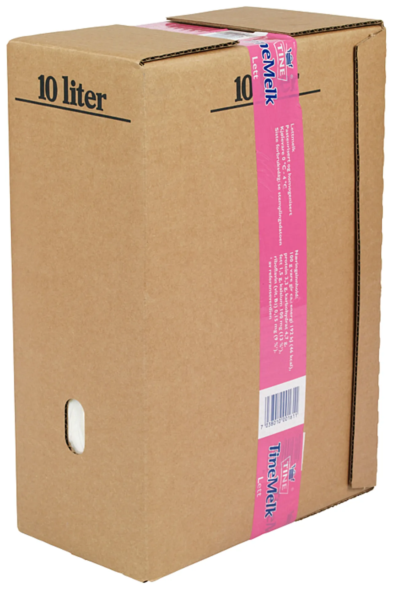 TINE LETTMELK 1% BIB SLIM 10L