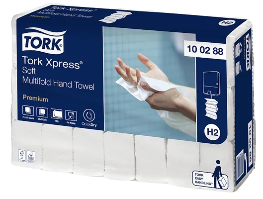 Prem.Interfold Myk Håndtørk Tork (4 Panel H2)